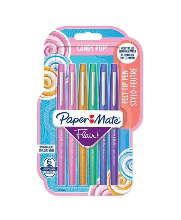Paper Mate Paper Mate Faserschreiber Flair 6er Candy Pop M 0.7 Mm Blister