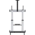 Manhattan Aluminum Heavy-Duty Height-Adjustable Multimedia Βάση Τηλεόρασης Δαπέδου έως 100" και 100kg
