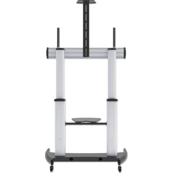 Manhattan Aluminum Heavy-Duty Height-Adjustable Multimedia Βάση Τηλεόρασης Δαπέδου έως 100" και 100kg
