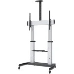 Manhattan Aluminum Heavy-Duty Height-Adjustable Multimedia Βάση Τηλεόρασης Δαπέδου έως 100" και 100kg - Image 3