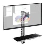 Techly Επιτοίχια Βάση Οθόνης έως 27" Ασημί (ICA-PLW-01) ICA-PLW-01