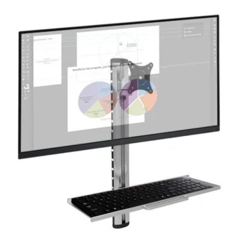 Techly Επιτοίχια Βάση Οθόνης έως 27" Ασημί (ICA-PLW-01) ICA-PLW-01