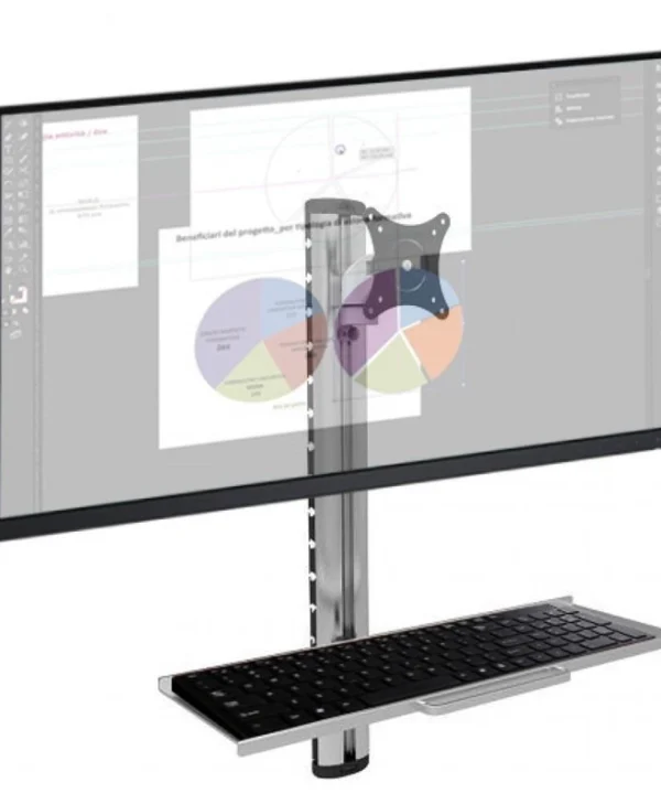 Techly Επιτοίχια Βάση Οθόνης έως 27" Ασημί (ICA-PLW-01) ICA-PLW-01