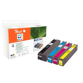 Peach Πακέτο Συμβατών Μελανιών Εκτυπωτή InkJet PI300 219ml Μαύρο 4τμχ