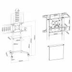 Neomounts NS-M1250 Βάση Τηλεόρασης Δαπέδου έως 70" και 70kg Black - Image 3