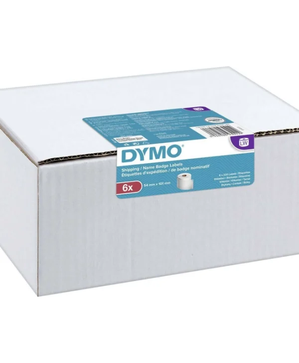 Dymo 220 Αυτοκόλλητες Ετικέτες σε Ρολό για Εκτυπωτή Ετικετών 101x54mm 6τμχ
