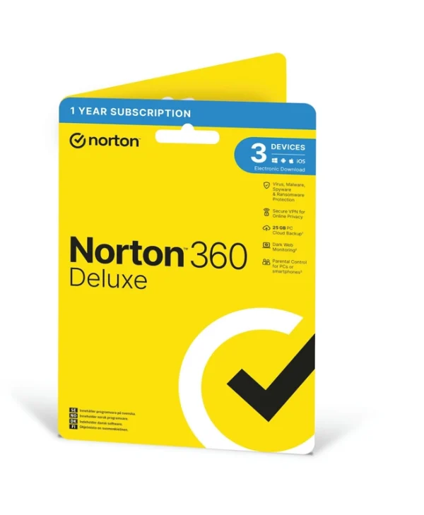Norton 360 Deluxe για 3 Συσκευές και 1 Έτος Χρήσης (Ηλεκτρονική Άδεια)
