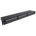 Intellinet Patch Panel Shielded για Rack 1U 24 Θυρών cat6a Μαύρο