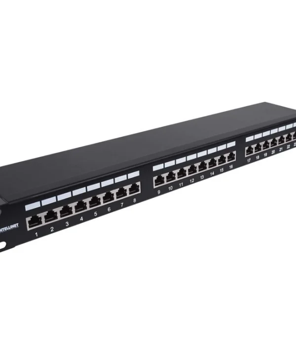 Intellinet Patch Panel Shielded για Rack 1U 24 Θυρών cat6a Μαύρο