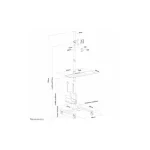 Neomounts Βάση Δαπέδου Οθόνης έως 32" με Ροδάκια (FPMA-MOBILE1700) FPMA-MOBILE1700 - Image 2