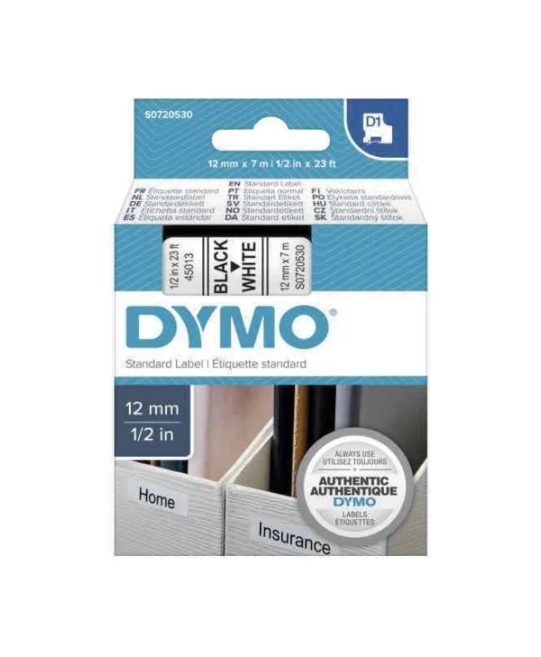 Dymo Ταινία Ετικετογράφου 7m x 12mm σε Λευκό Χρώμα 10τμχ