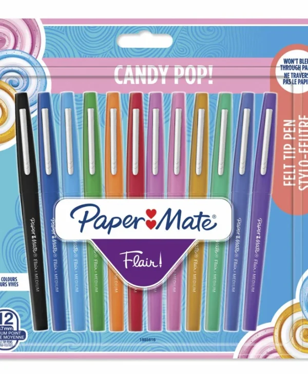 Paper Mate Flair Μαρκαδόροι Σχεδίου 0.7mm Σετ 12 χρώματα
