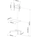 Techly ICA-TR21 Βάση Τηλεόρασης Δαπέδου έως 55" και 25kg ICA-TR21 - Image 11