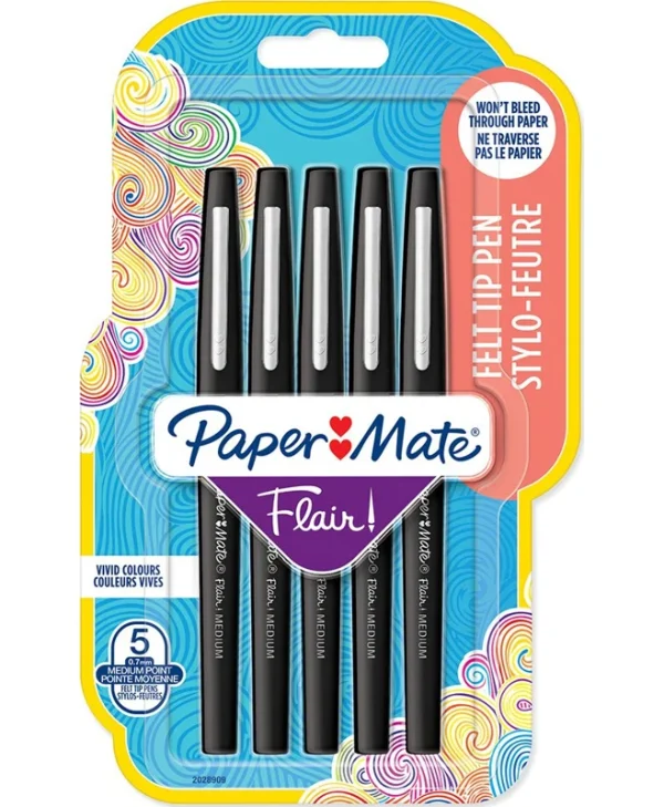 Paper Mate Στυλό Rollerball Μαύρο Πολλαπλών Χρωμάτων