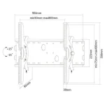 Neomounts PLASMA-W200 Βάση Τηλεόρασης Τοίχου έως 85" και 100kg Black Μαύρο - Image 3