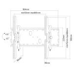 Neomounts PLASMA-W200 Βάση Τηλεόρασης Τοίχου έως 85" και 100kg Black Μαύρο - Image 4