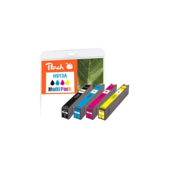 Peach Πακέτο Συμβατών Μελανιών Εκτυπωτή InkJet PI300 64ml Μαύρο 4τμχ