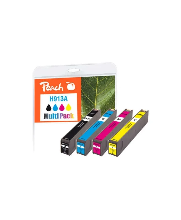 Peach Πακέτο Συμβατών Μελανιών Εκτυπωτή InkJet PI300 64ml Μαύρο 4τμχ