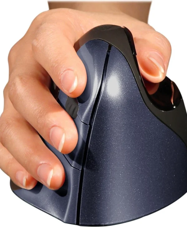 Bakker Elkhuizen Evoluent4 Wireless Ασύρματο Εργονομικό Vertical Ποντίκι Μαύρο