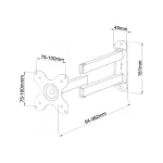 Techly ICA-LCD 923B Βάση Τηλεόρασης Τοίχου με Βραχίονα έως 30" και 15kg - Image 3