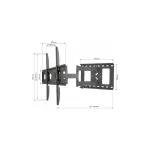 Techly ICA-PLB 148L Βάση Τηλεόρασης Τοίχου με Βραχίονα έως 65" και 45kg - Image 3