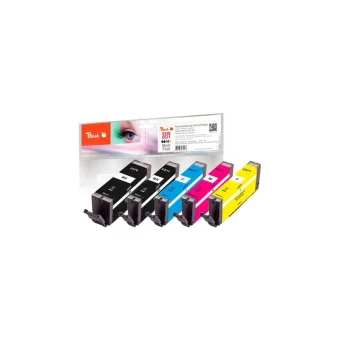 Peach Πακέτο Συμβατών Μελανιών Εκτυπωτή InkJet 0F320133 13ml Μαύρο 5τμχ