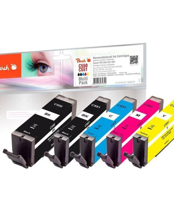 Peach Canon Pgi-550/cli-551 Multipack 1x18 4x8.5 Ml Cmyk 320123