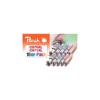Peach Συμβατό Μελάνι Εκτυπωτή InkJet 0F319980 13ml Μαύρο 10τμχ