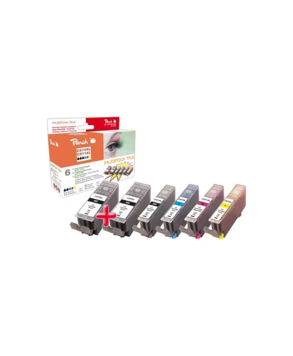 Peach C570XL/C571XL Πακέτο Συμβατών Μελανιών Εκτυπωτή InkJet Canon Πολλαπλό (Color)
