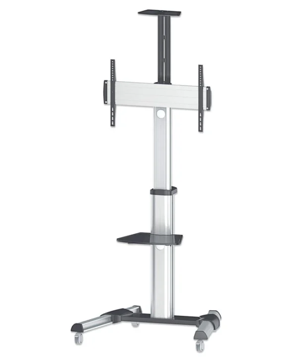 Manhattan Aluminum Height-Adjustable Multimedia Βάση Τηλεόρασης Δαπέδου έως 70" και 50kg