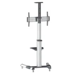 Manhattan Aluminum Height-Adjustable Multimedia Βάση Τηλεόρασης Δαπέδου έως 70" και 50kg - Image 5