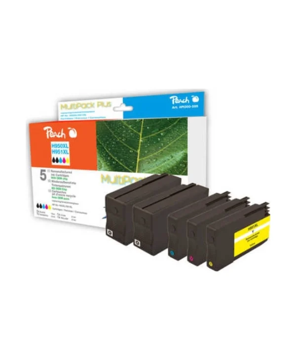 Peach Πακέτο Συμβατών Μελανιών Εκτυπωτή InkJet HP 950XL/951XL Πολλαπλό (Color) / Μαύρο