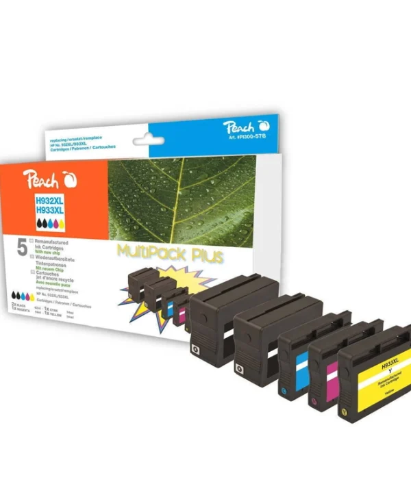 Peach 319225 Γνήσιο Πακέτο 5 Μελανιών Εκτυπωτή InkJet Κίτρινο / Κυανό / Ματζέντα / Μαύρο / Μπλε (PI300-578) PI300-578