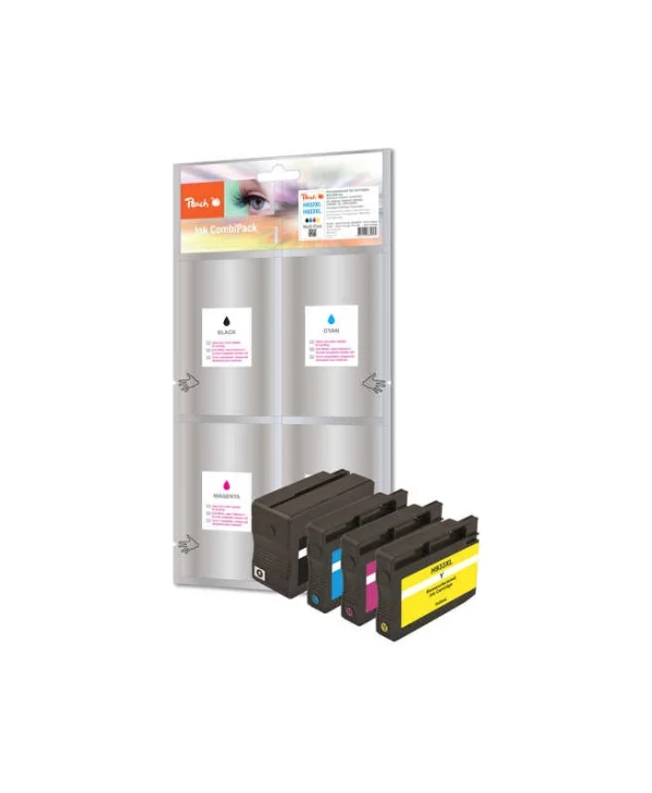 Peach H932XL/H933XL Πακέτο Συμβατών Μελανιών Εκτυπωτή InkJet HP 8.5ml Πολλαπλό (Color) 4τμχ