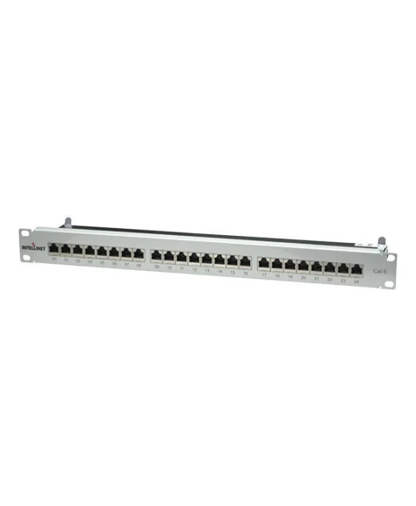Intellinet Patch Panel Shielded για Rack 1U 24 Θυρών cat6 Γκρι