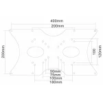 Neomounts Επιτοίχια Βάση Οθόνης έως 52" Ασημί (PMA-VESA400) - Image 4
