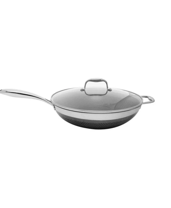 Kohersen Wok από Αλουμίνιο Με Καπάκι 32cm