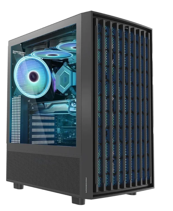 Modecom Breeze ARGB FLOW Midi Tower Κουτί Υπολογιστή με Πλαϊνό Παράθυρο Μαύρο