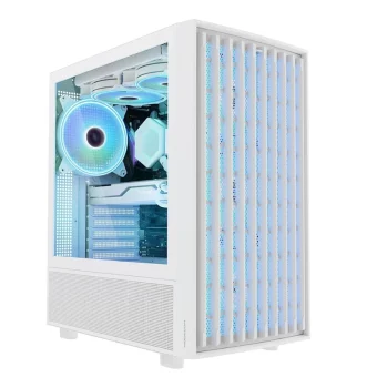 Modecom Breeze ARGB FLOW Midi Tower Κουτί Υπολογιστή με Πλαϊνό Παράθυρο Λευκό