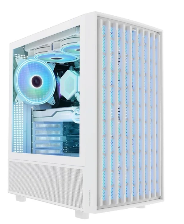 Modecom Breeze ARGB FLOW Midi Tower Κουτί Υπολογιστή με Πλαϊνό Παράθυρο Λευκό