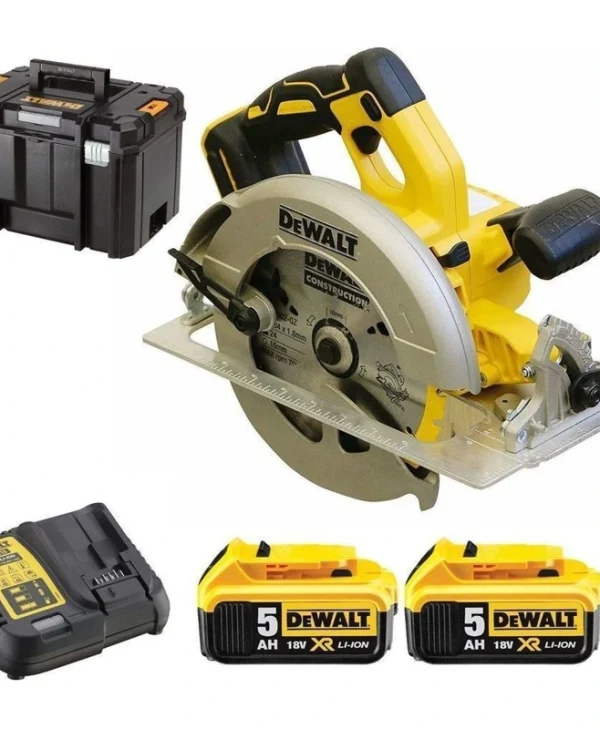 Dewalt Δισκοπρίονο Brushless 18V 2x5Ah με Σύστημα Αναρρόφησης