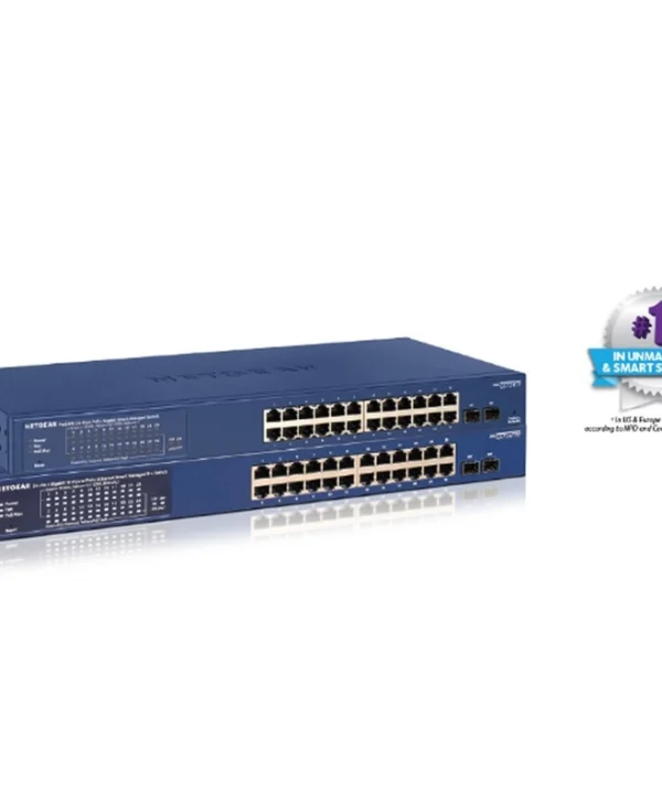 NetGear GS724TPP Unmanaged Switch με 24 Θύρες Gigabit (1Gbps) Ethernet και 2 SFP Θύρες