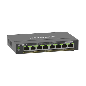 NetGear GS308EPP Unmanaged L2 PoE+ Switch με 8 Θύρες Gigabit (1Gbps) Ethernet