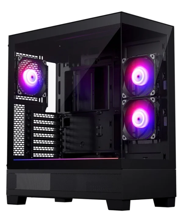 Phanteks XT View Midi Tower Κουτί Υπολογιστή με Πλαϊνό Παράθυρο και RGB Φωτισμό Μαύρο