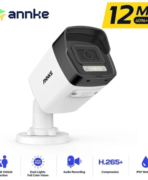Annke I91DD IP Κάμερα Παρακολούθησης 12MP Αδιάβροχη με Μικρόφωνο και Φακό 2.8mm I91DD