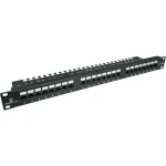 A-LAN Patch Panel για Rack 1U 19" 24 Θυρών cat6 Μαύρο