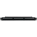 A-LAN Patch Panel για Rack 1U 19" 24 Θυρών cat6 Μαύρο - Image 2