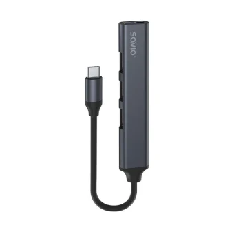 Savio USB 2.0 Hub 4 Θυρών με σύνδεση USB-C
