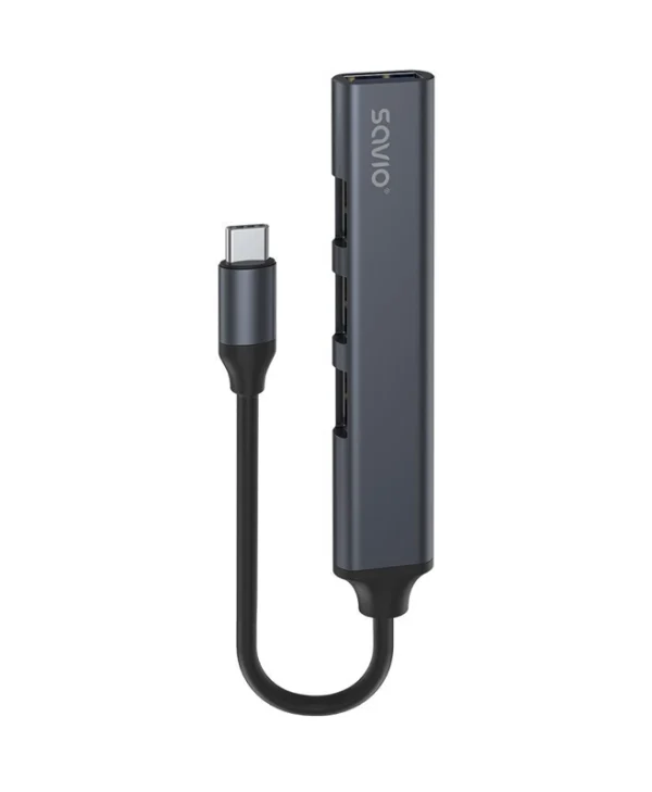 Savio USB 2.0 Hub 4 Θυρών με σύνδεση USB-C