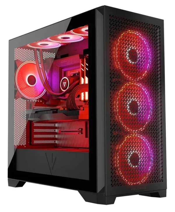 Modecom Volcano Expanse T Apex ARGB Gaming Midi Tower Κουτί Υπολογιστή με Πλαϊνό Παράθυρο Μαύρο